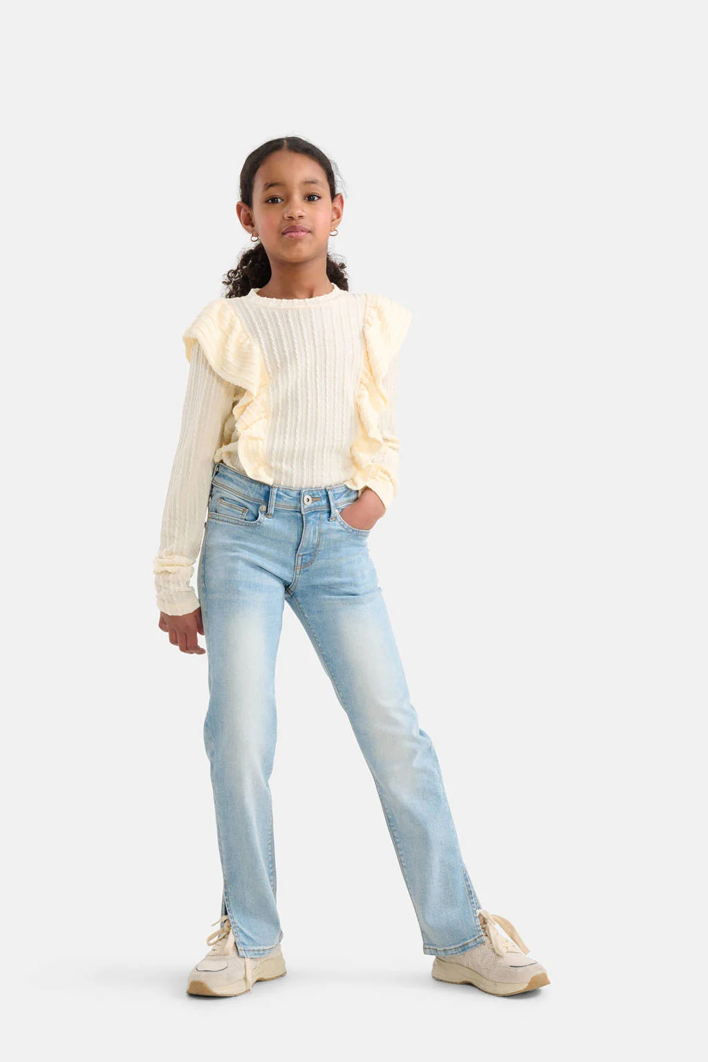 Shoeby high waist straight leg jeans mediumstone