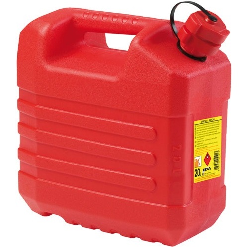 Jerrican plastique hydrocarbures - 20 L - rouge