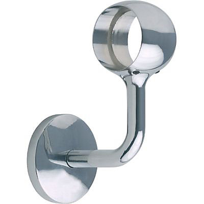 Support de rampe coudée finition métal chromé Kordo 40mm