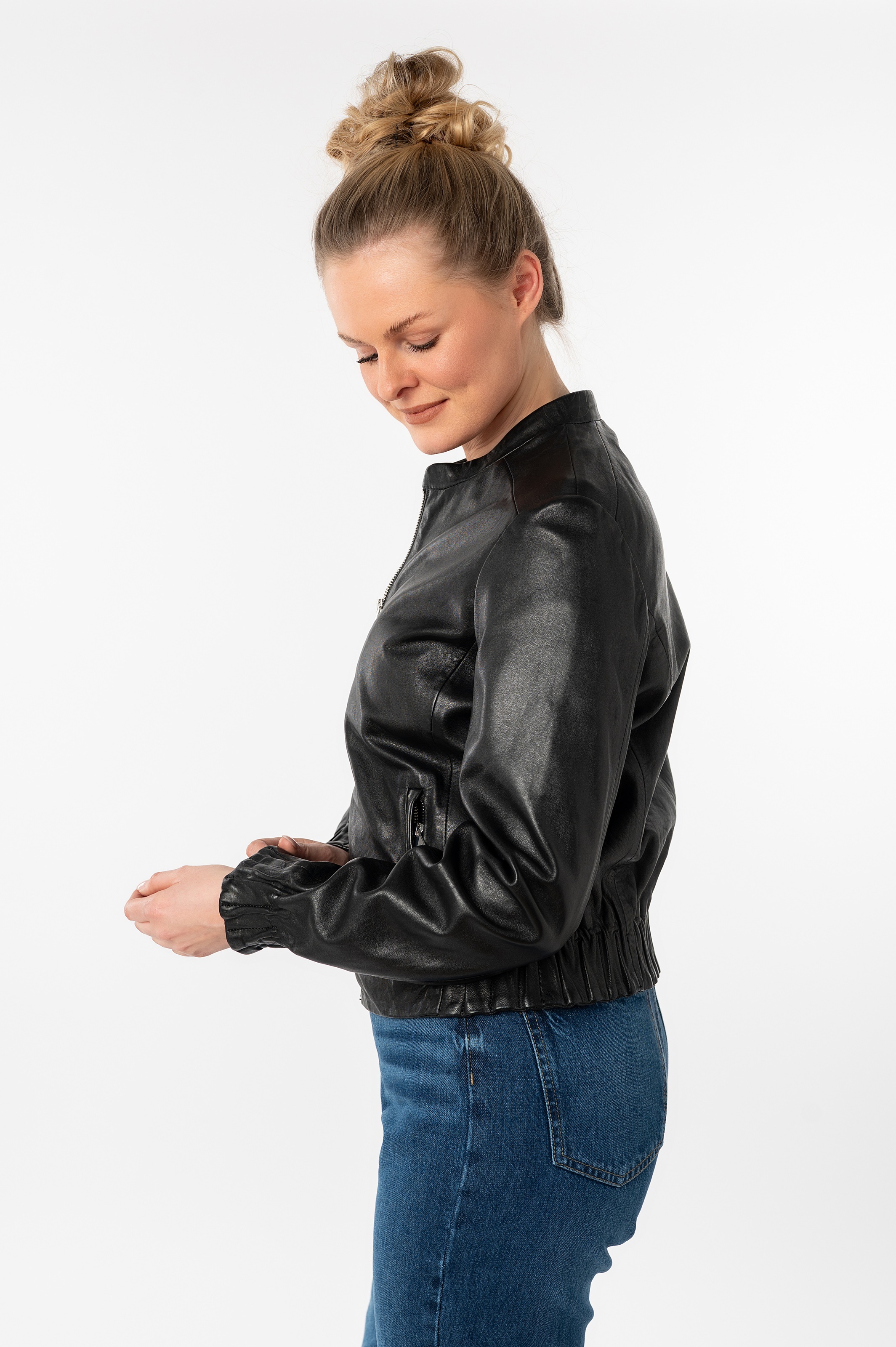 Mauritius Lederjacke »MWCassie« mit Stehkragen