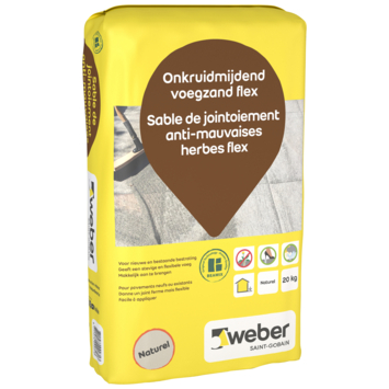 Weber Onkruidmijdend voegzand flex naturel 20 kg