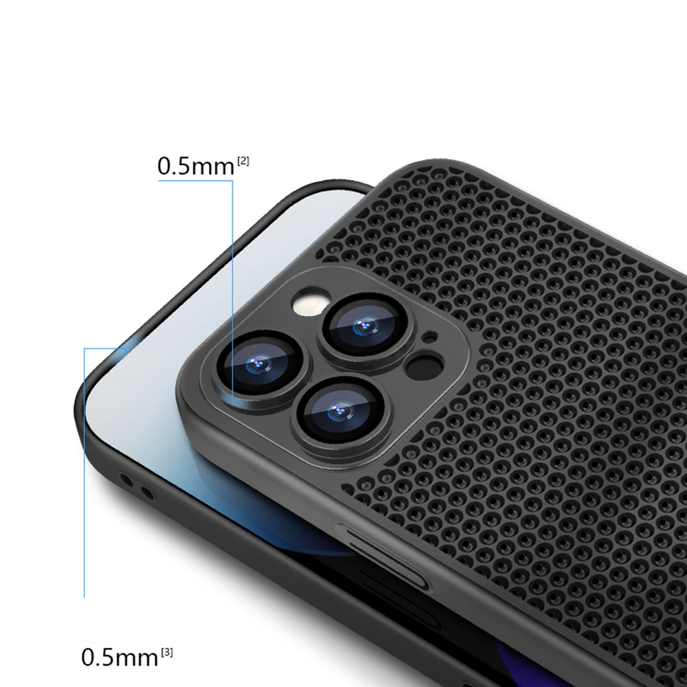 iPhone 14 Pro Max Hybrid Hardcase Hülle im Waben Design mit Kameraschutz - Violett