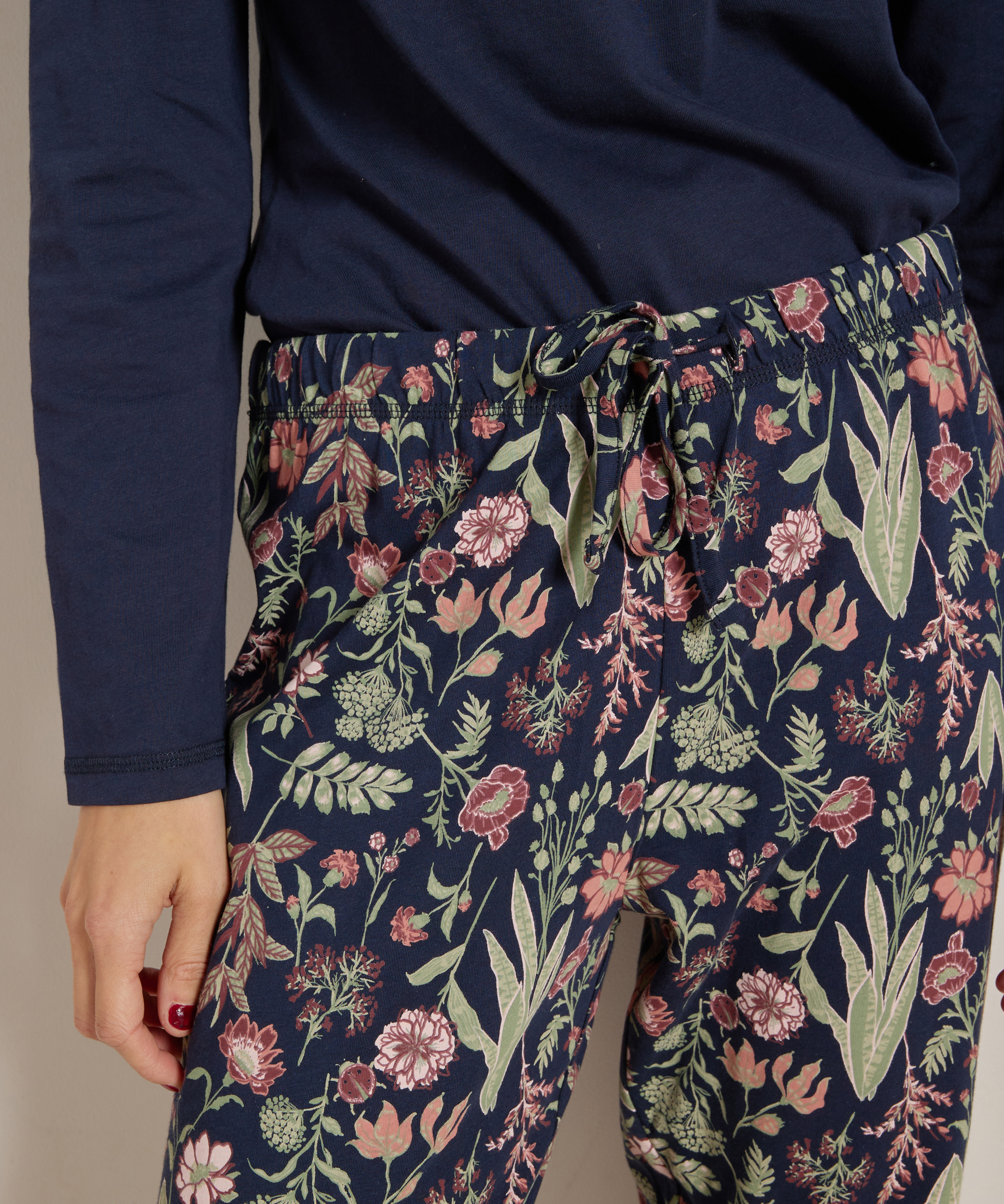 pyjama set: uni top   print broek