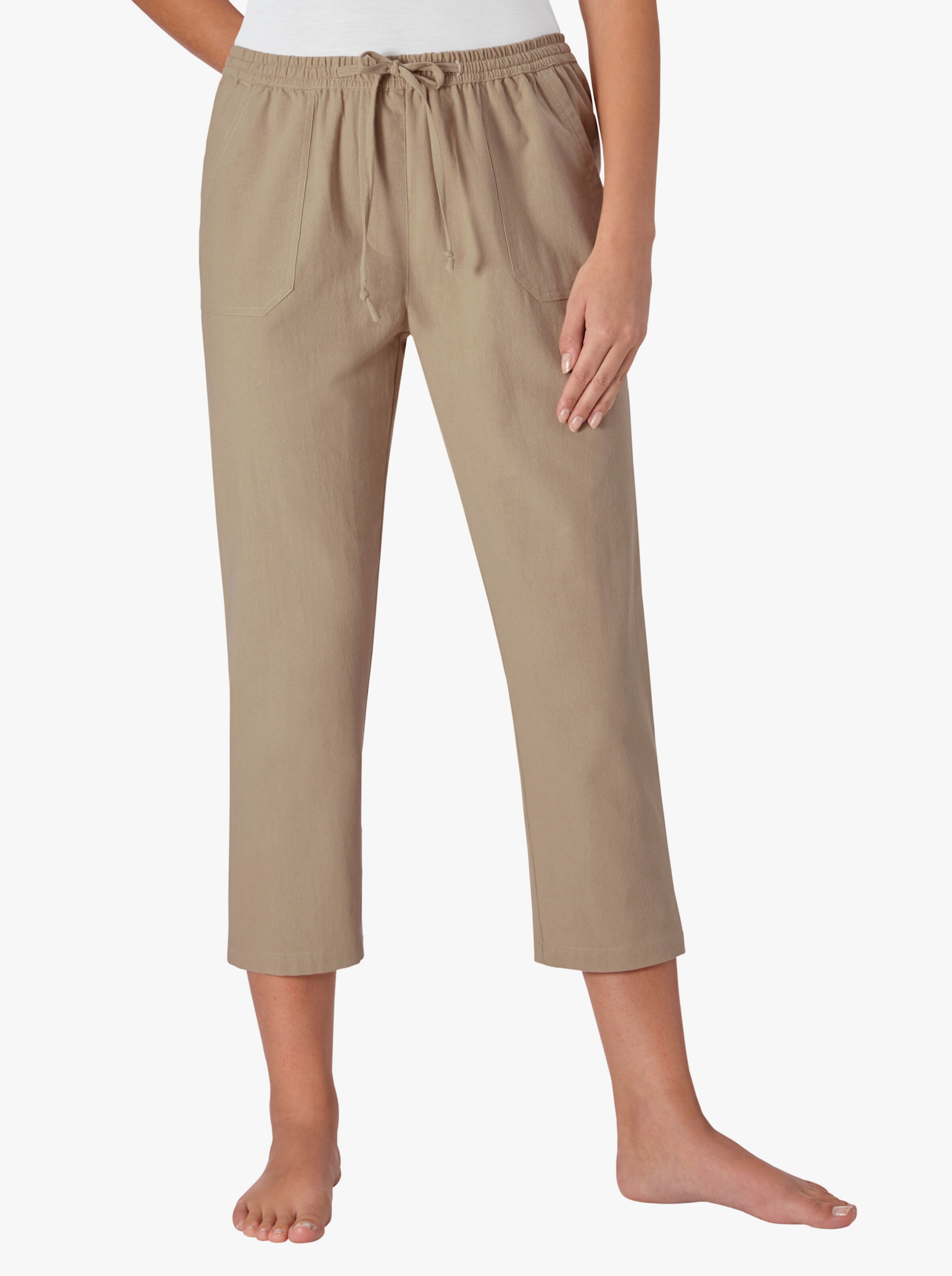 Schlupfhose aus bügelarmer Strukturware