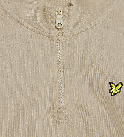 Lyle & Scott Sweatshirt - Viertelreißverschluss - Stone