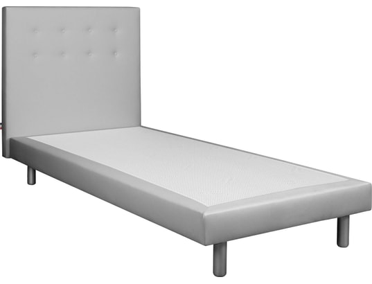 CONCEPT1 - Lit déco Cannes 90x190cm gris clair