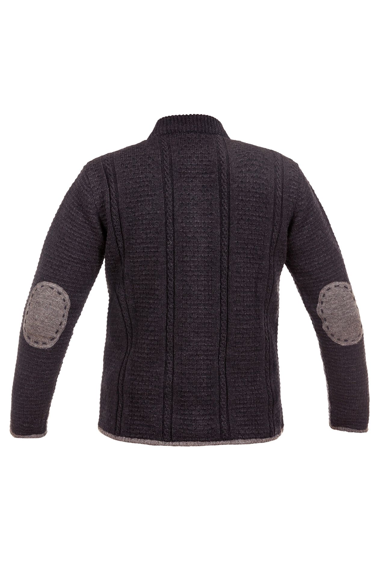 Trachten Strickjacke Helmut dunkelgrau