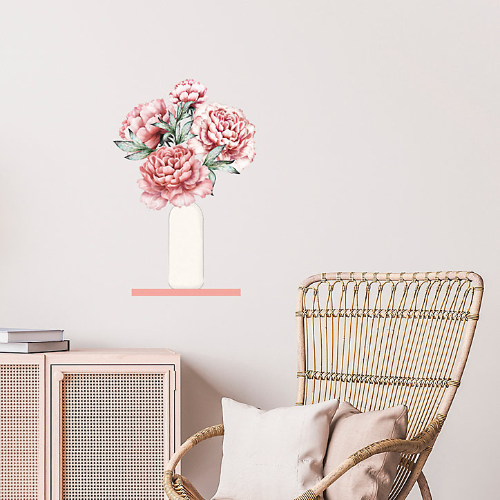 Sticker Vase fleurs 24x69 cm