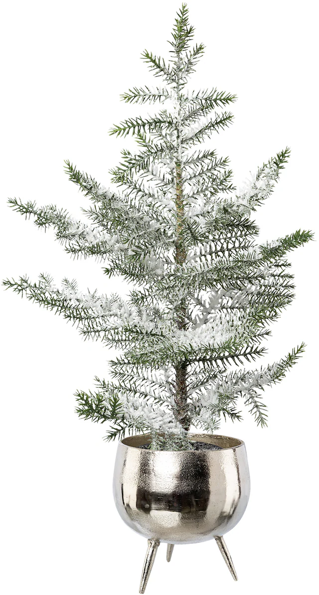 Creativ deco Künstlicher Weihnachtsbaum »Weihnachtsdeko, Zimmertanne im Topf, künstlicher Christbaum,Tannenbaum« beschneit, Höhe ca. 64 cm