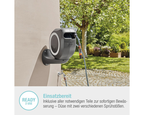 GARDENA RollUp M wandslangbox inclusief 20 m slang, 180° draaibaar en RollControl-technologie