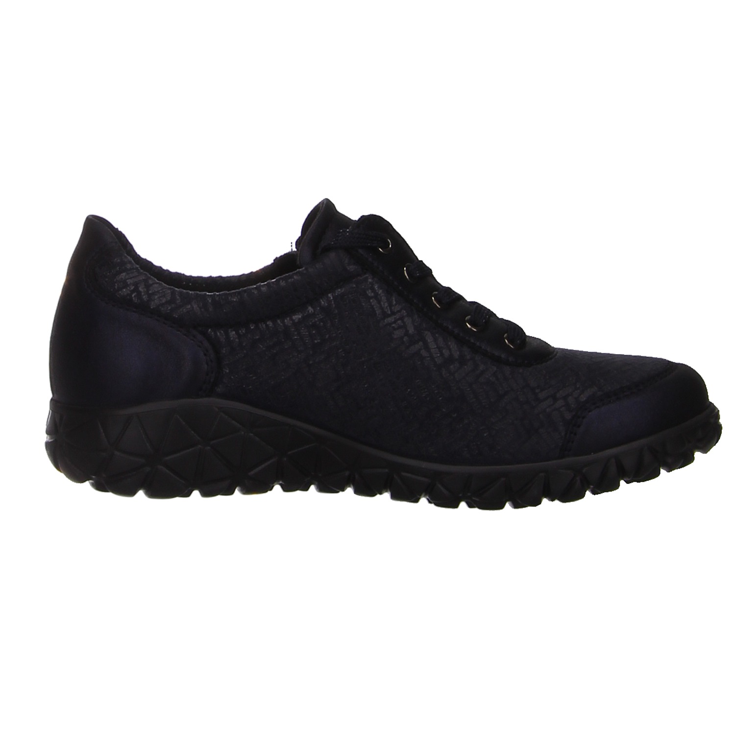 Waldläufer Schnürschuh schwarz blau