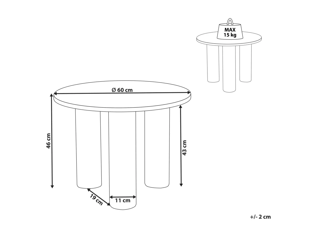 Table basse blanche SENOIA