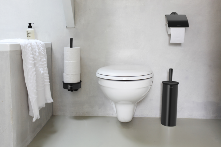 Toiletrolhouder met klep, Profile - Black