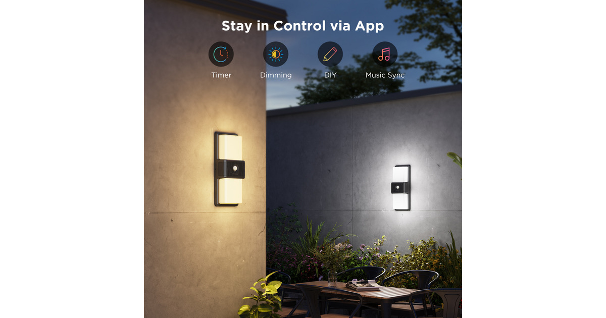 GoveeSmart Outdoor Wall light verlichting  (2700-6500K, Matter)
