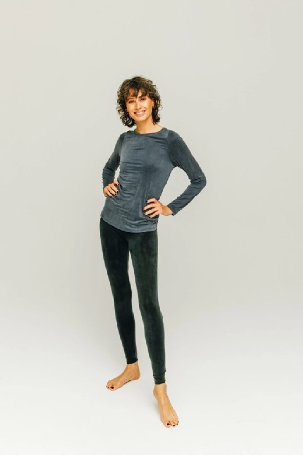 Moya Kala Langarmshirt Cupro Midnight Blue