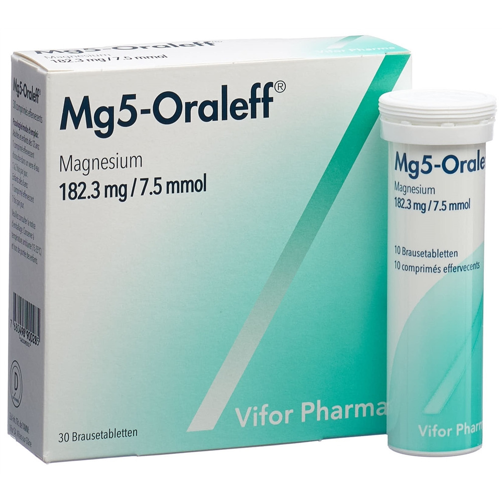 MG5-ORALEFF Brausetabl 7.5 mmol Ds 30 Stk<br>30 Stück, Dose, Brausetablette