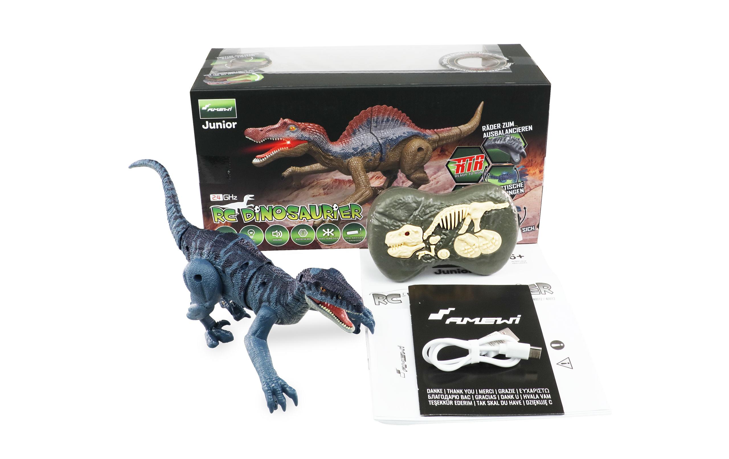 RC Dinosaurier Velociraptor Blaugrau, RTRFerngesteuerter Velociraptor Dino