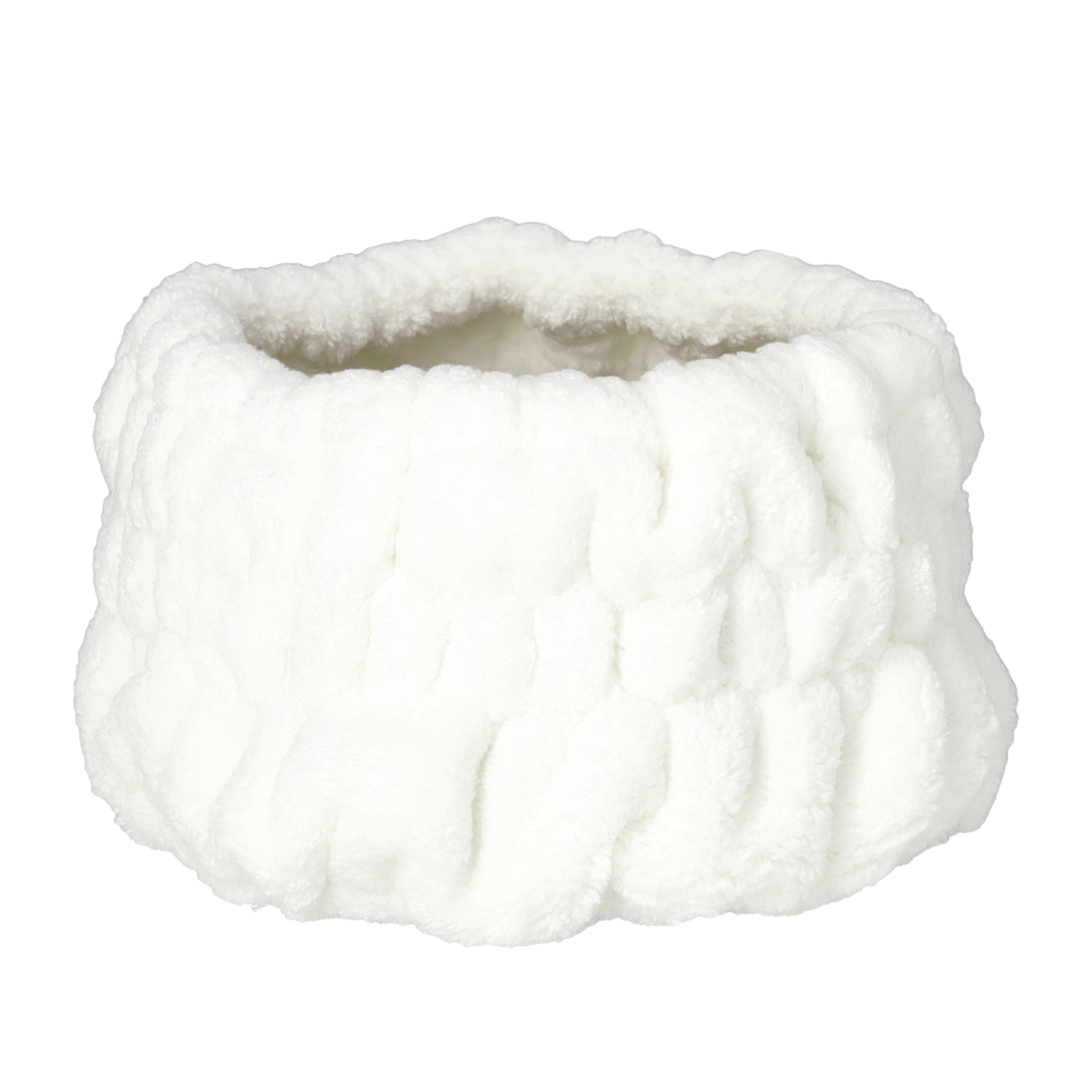 (3er Set) Elastisches Mikrofaser Haarband für Gesichts Pflege Spa Stirnband (One Size) - Weiss / Grau / Rosa