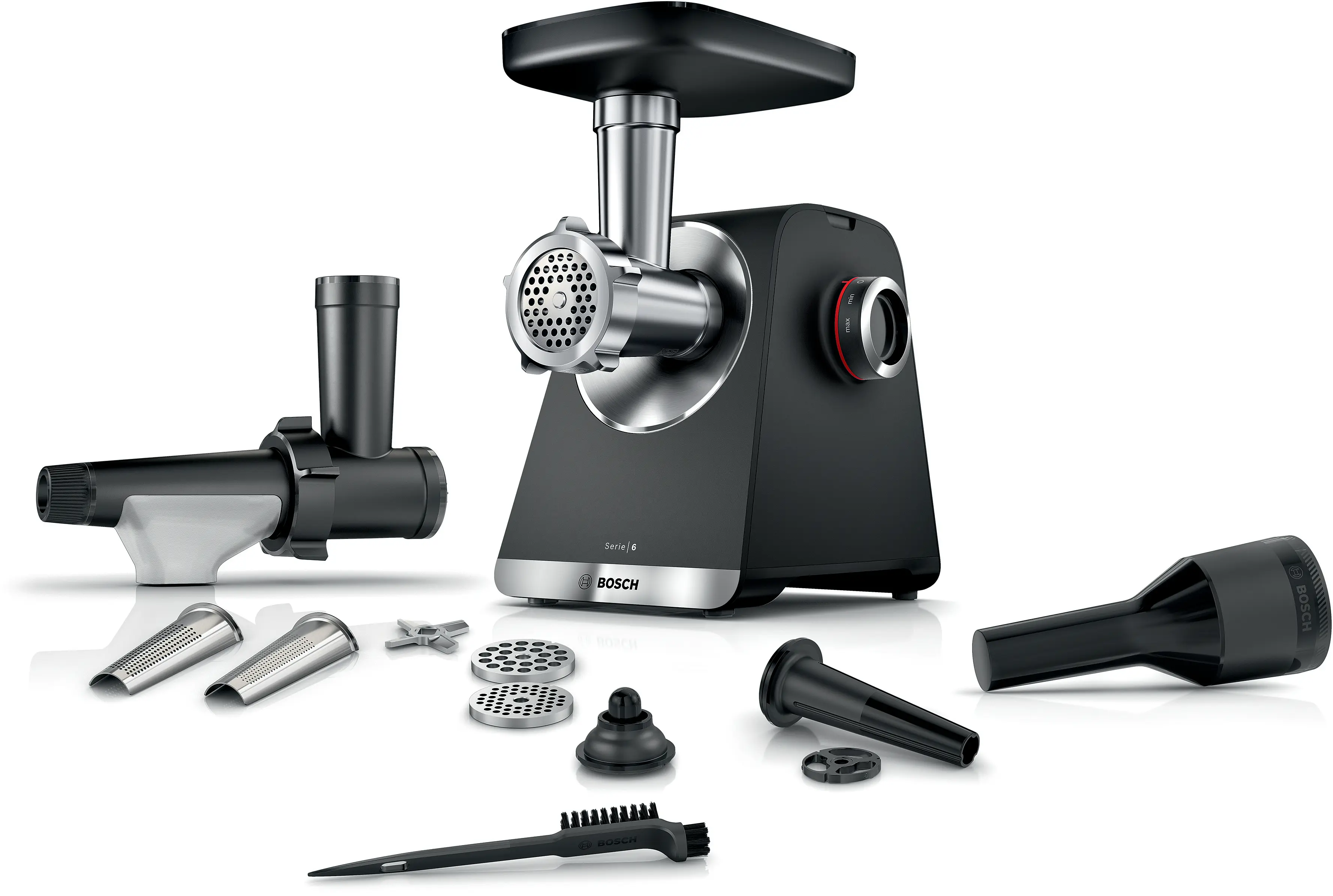 Serie 6 Vleesmolen MultiPower 2100 W Zwart, Metallic zilver