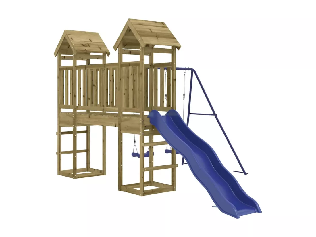 Aire de jeux d'extérieur bois de pin imprégné