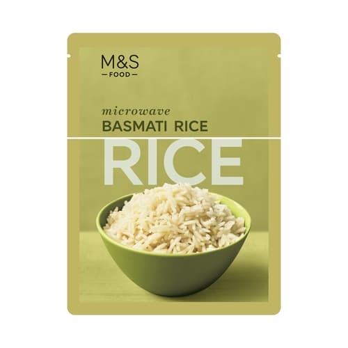 Marks & Spencer Gekochter Basmati-Reis für die Mikrowelle, auch zum Braten geeignet