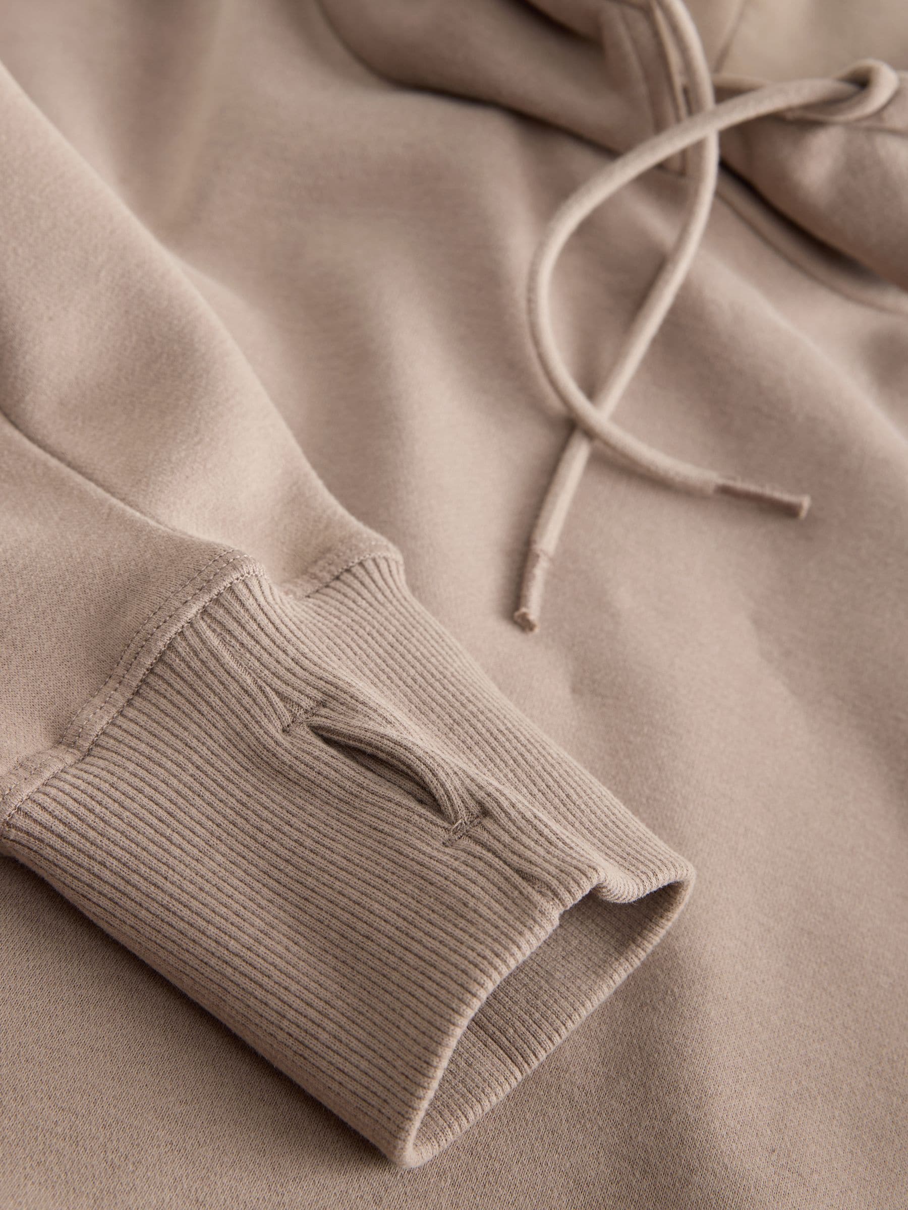 Naturel bruin - Active Longline Overhead Hoodie met superzacht naaddetail en zakken