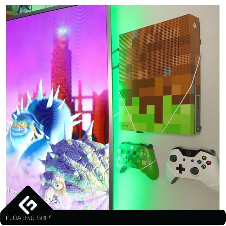 FLOATING GRIP® beslag til Xbox One S konsol og controllers, Hvid