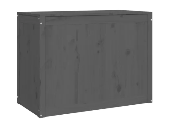 Boîte à linge Gris 88,5x44x66 Bois massif de pin