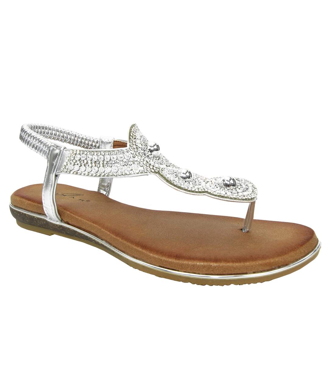 Lunar - Sandales SILVIA - Femme (Argenté) - UTGS341