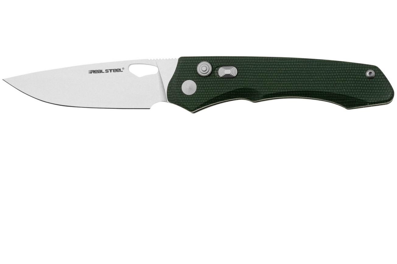 Real Steel Griffin Pro 7131GM 14C28N, Green Micarta, zakmes, Carson Huang design