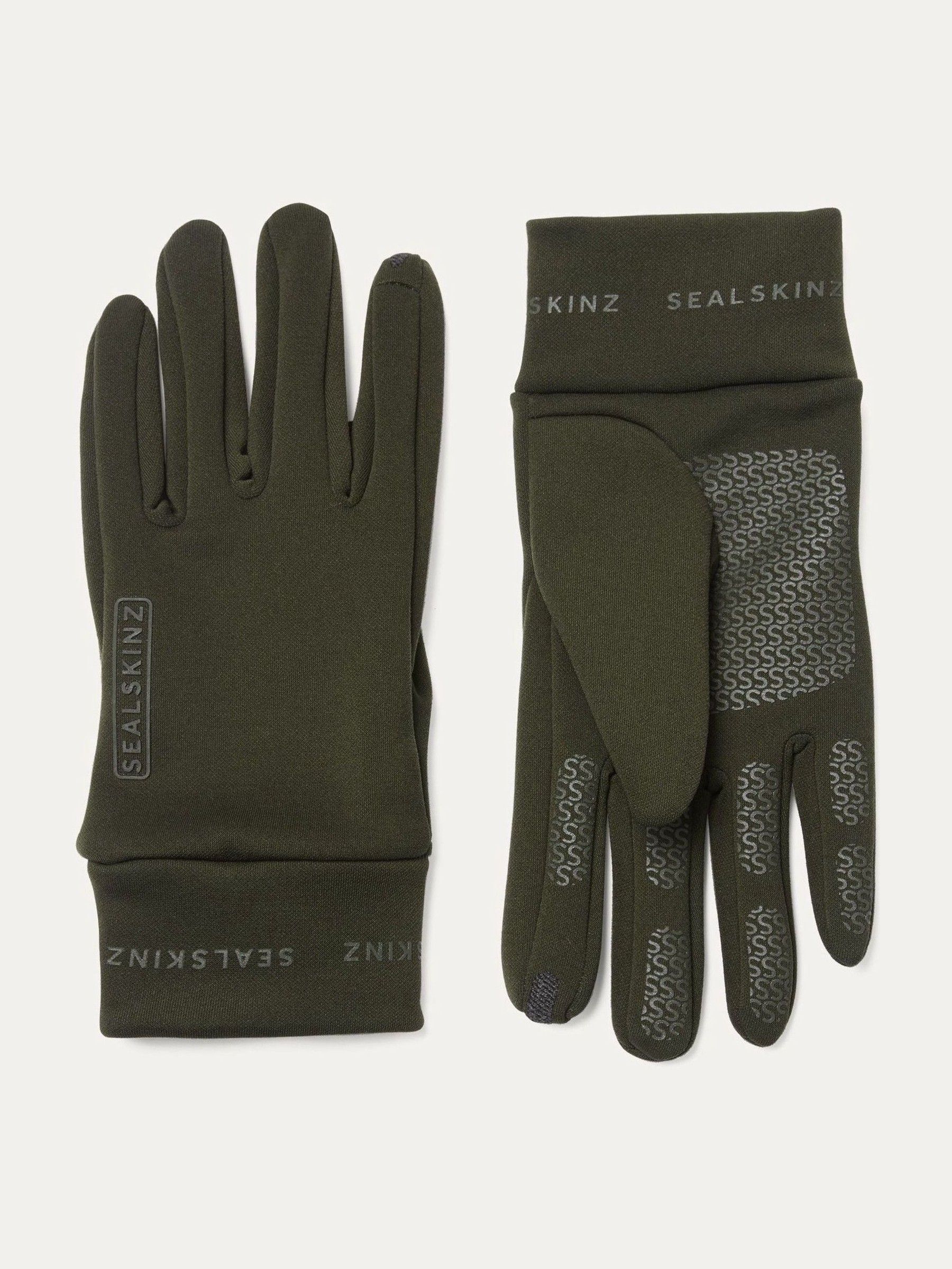 Groen - SEALSKINZ waterafstotende Nano handschoenen van fleece