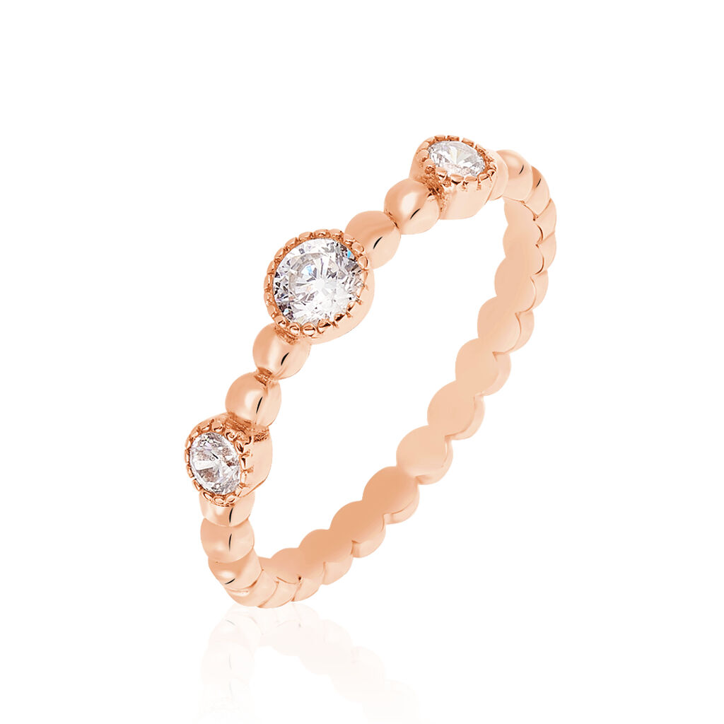 Bague Fahriye Argent Rose Oxyde De Zirconium