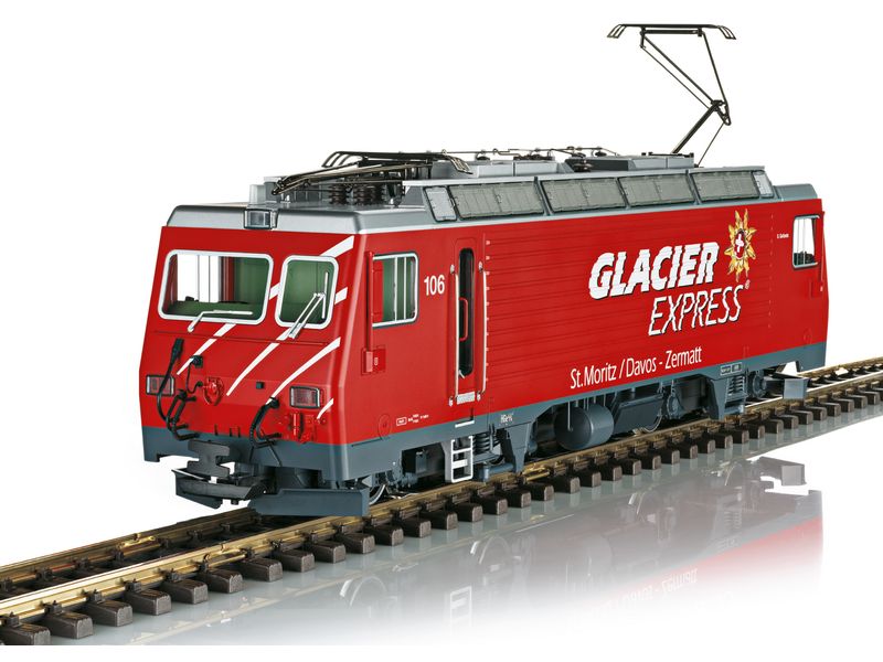 LGB Elektrolokomotive Glacier Express HGe 4/4 MGB, Spur G, Elektrolokomotive HGe 4/4 der Matterhorn-Gotthard-Bahn mit originalgetreuer Farbgebung