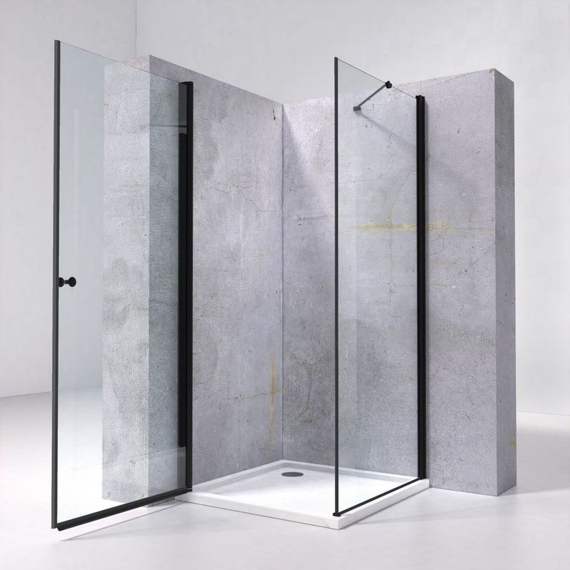 Douchecabine - Mat Zwart - BWS Swing - Vierkant - 90x90x195 cm