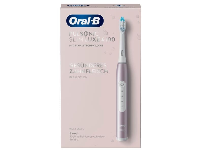Oral-B Schallzahnbürste Pulsonic Slim Luxe 4100 Rosegold Elektrische Zahnbürste