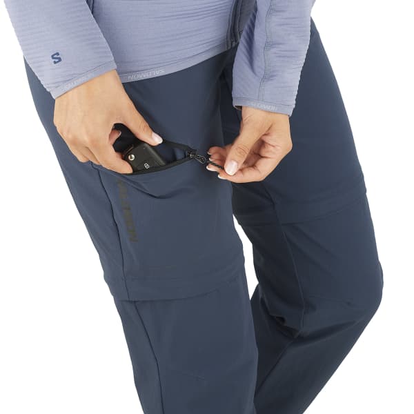 Pantalon randonnée SALOMON WAYFARER ZIP OFF PANTS W BLUE NIGHTS