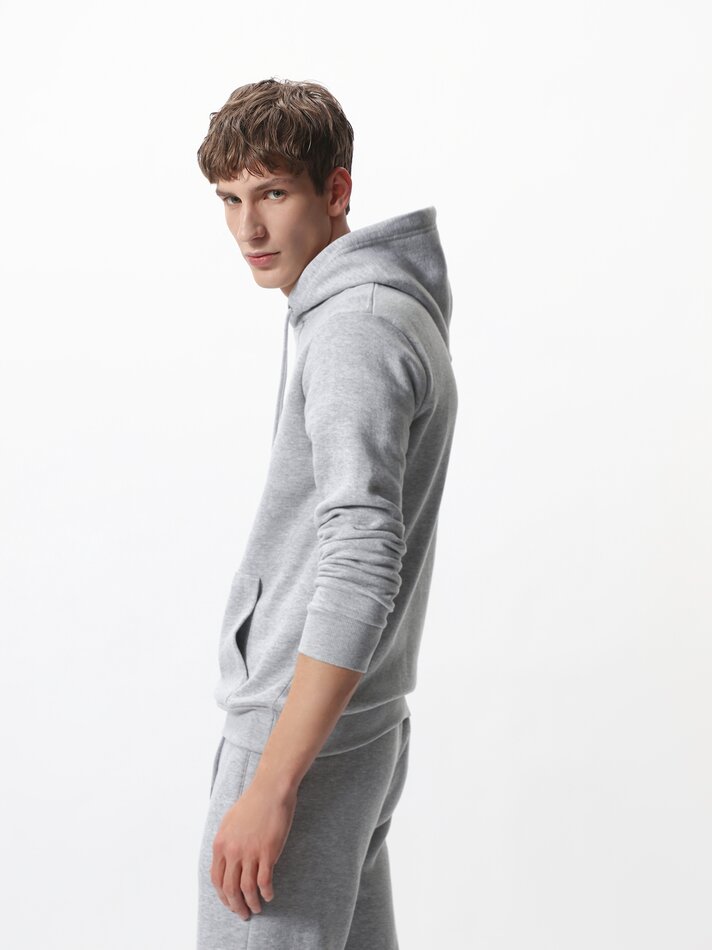 Calça jogger básica - Cinza mesclado