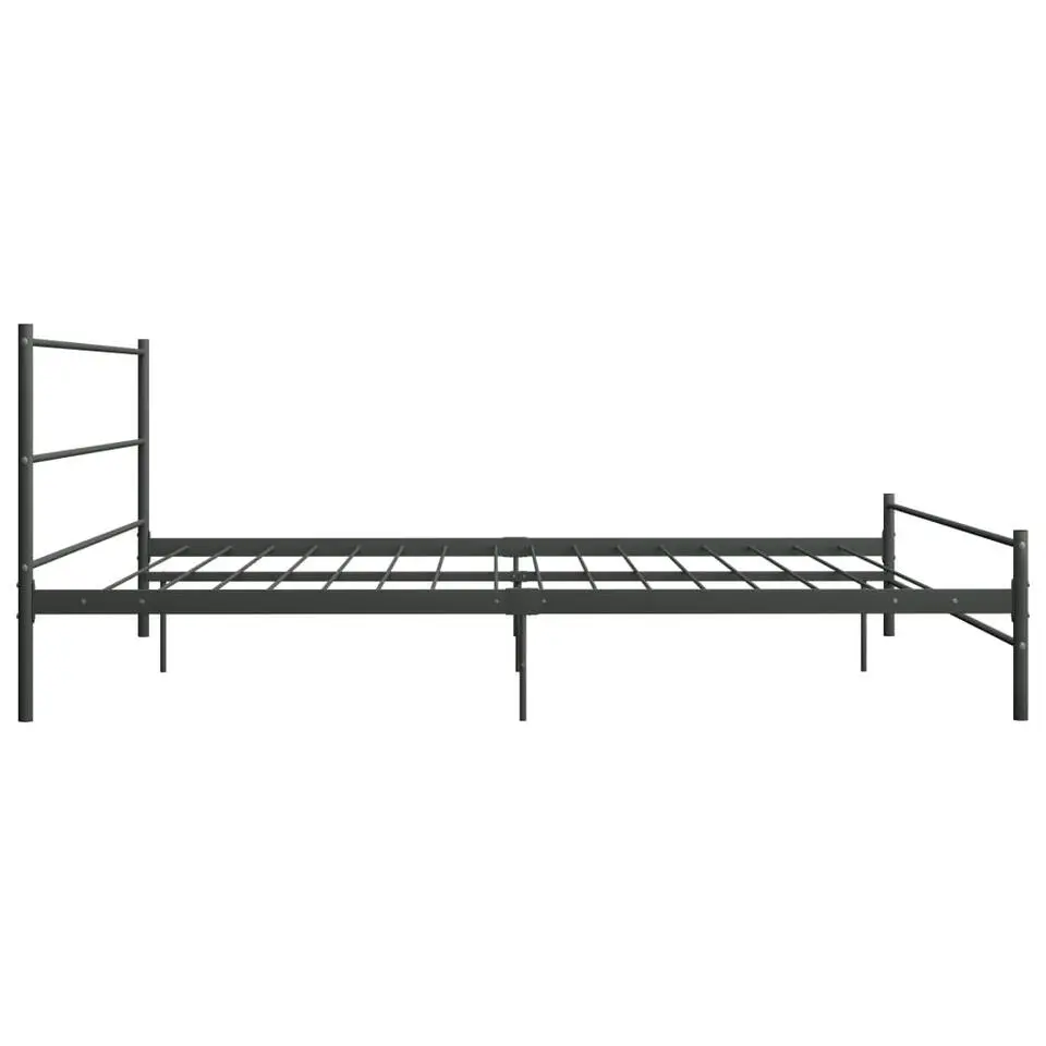vidaXL - Metalen Tweepersoonsbed - Grijs - 180x200 cm
