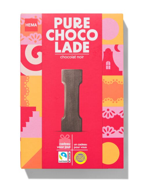 lettre I en chocolat noir 140g