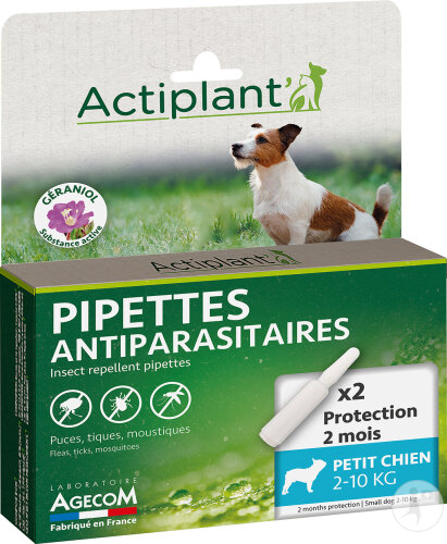 Actiplant Pipettes Antiparasitaires Chien 2-15kg Pièces 2x1ml