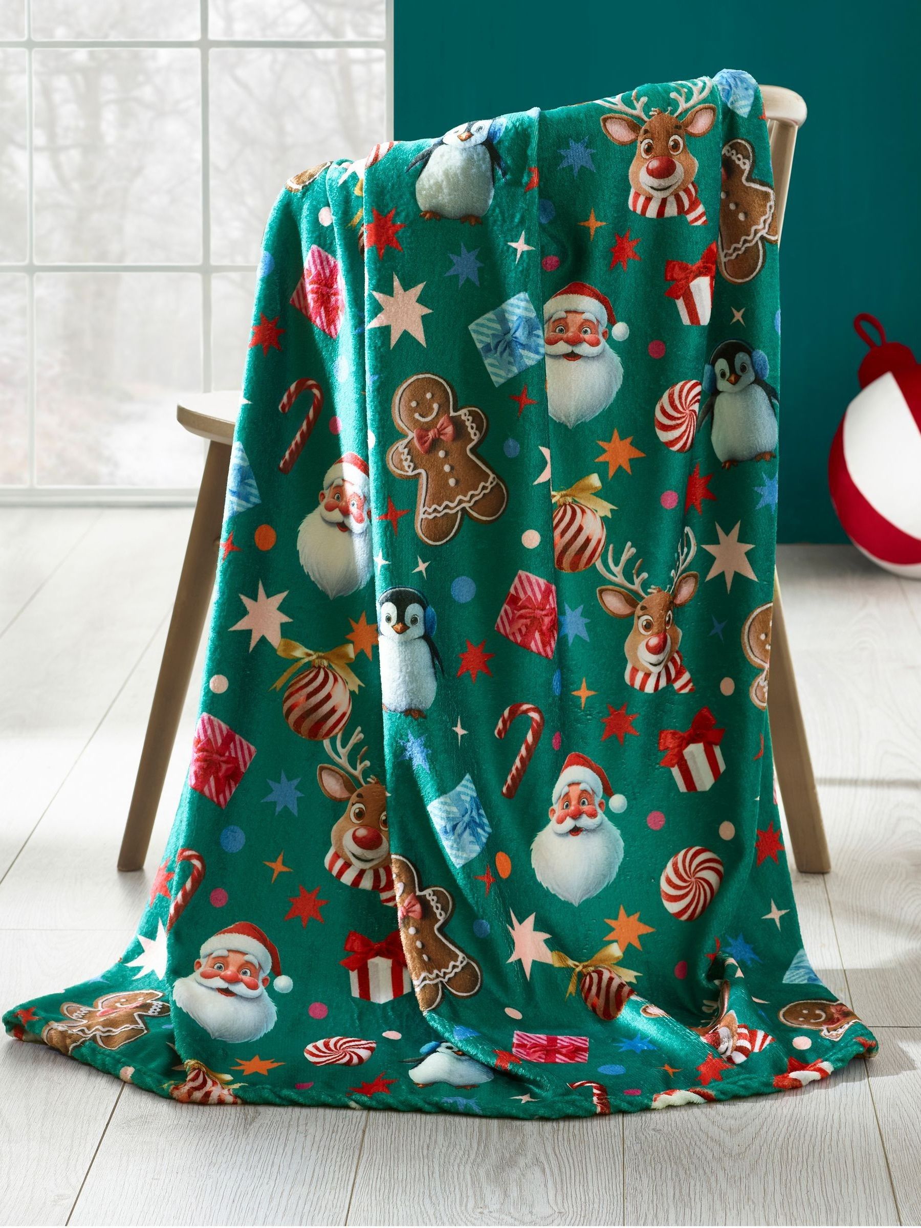 Catherine Lansfield Kerstmis Icons behaaglijke fleece deken