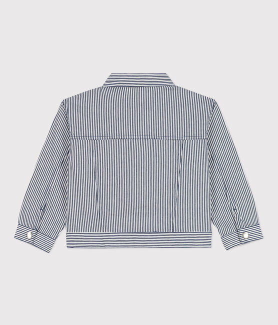 Veste en toile de coton rayée enfant fille