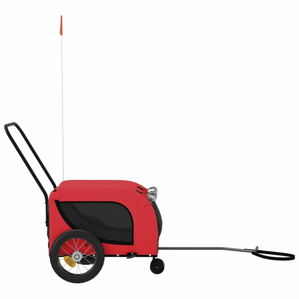 Remorque de vélo pour animaux de compagnie rouge et noir