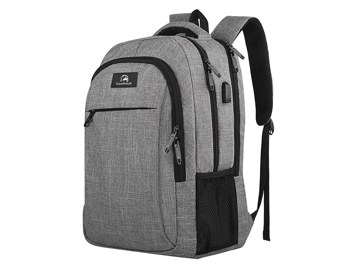 Travelhawk 28 liter rugzak met USB-poort - Grey