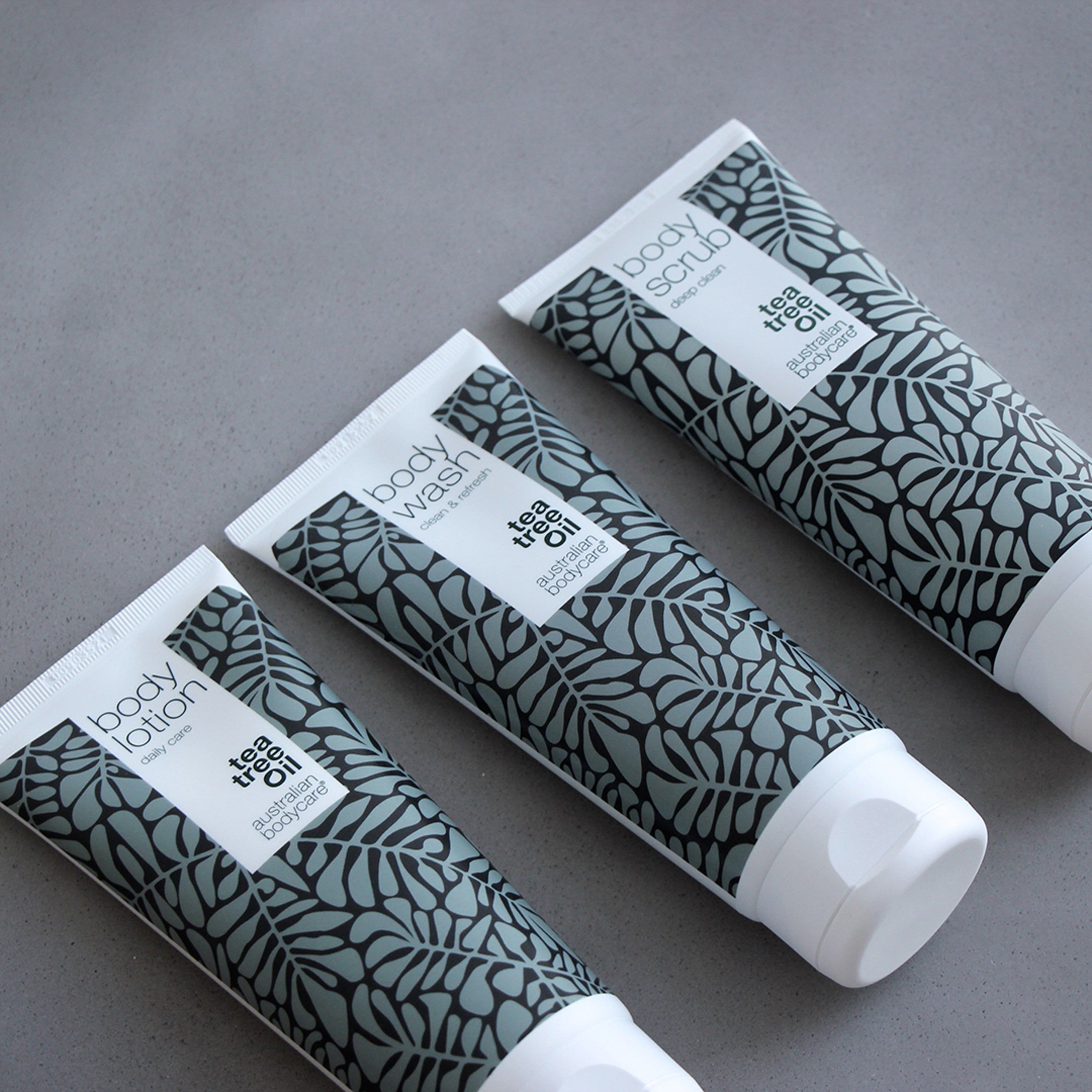 Australian Bodycare Drei Produkte gegen Pickel, unreine Haut und Mitesser am Rücken und am Po