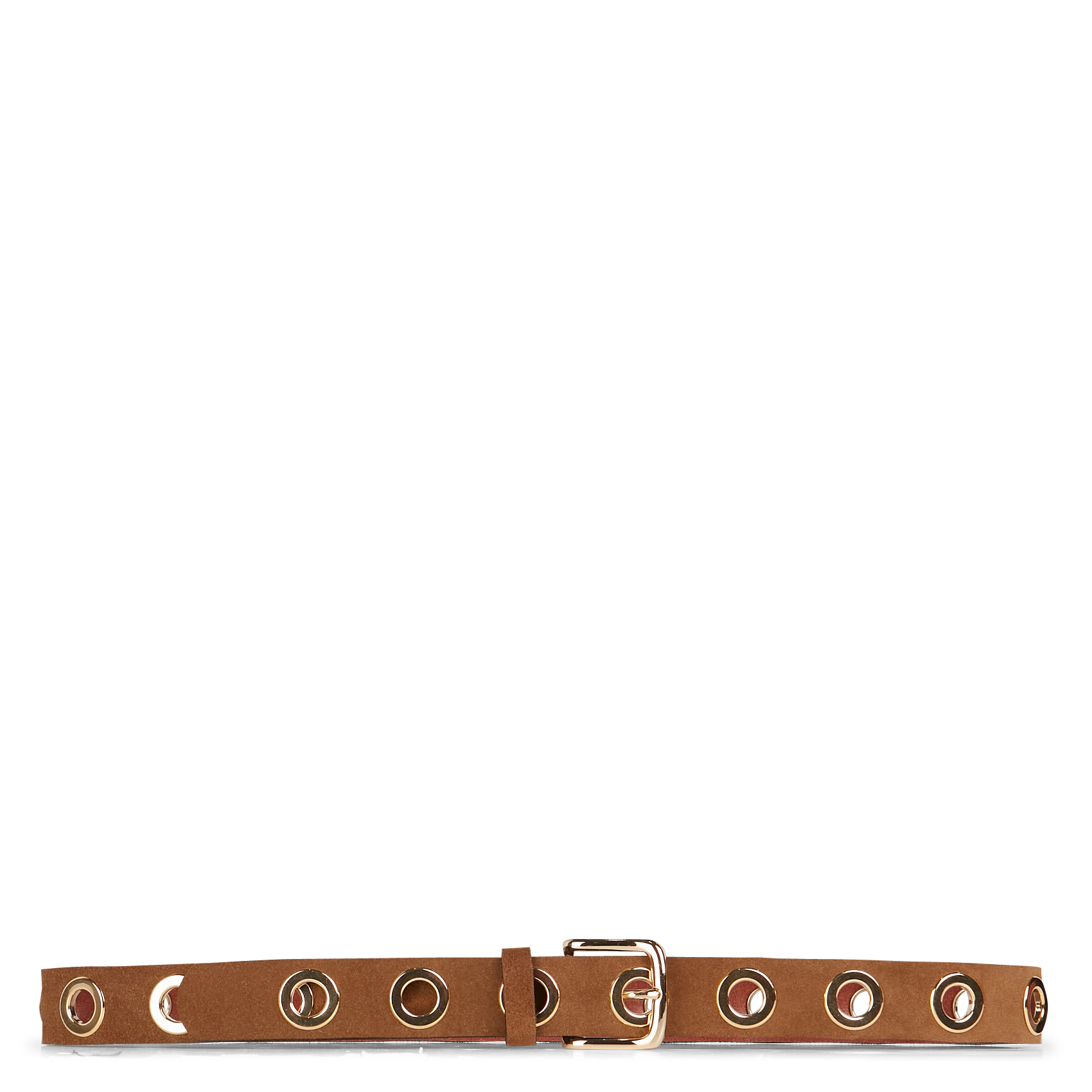 LA GRANDE KELLER - Ceinture à boucle à oeillets en cuir | Marron