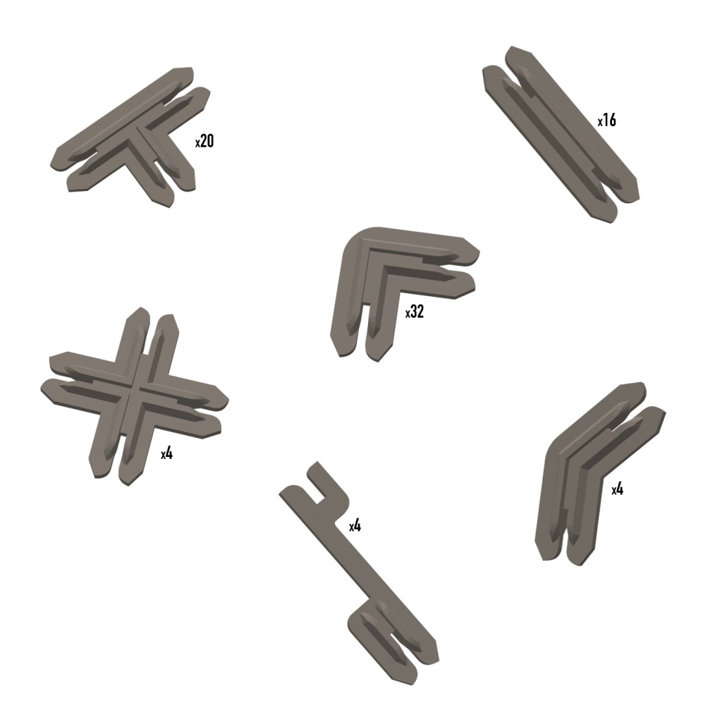 Battle Systems Terrain Clips (Brown)
