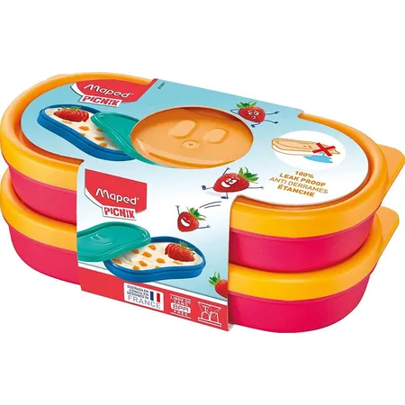 Maped Concept Kids Dose, Snack-Box KIDS pink, 150 ml, 2 Stück