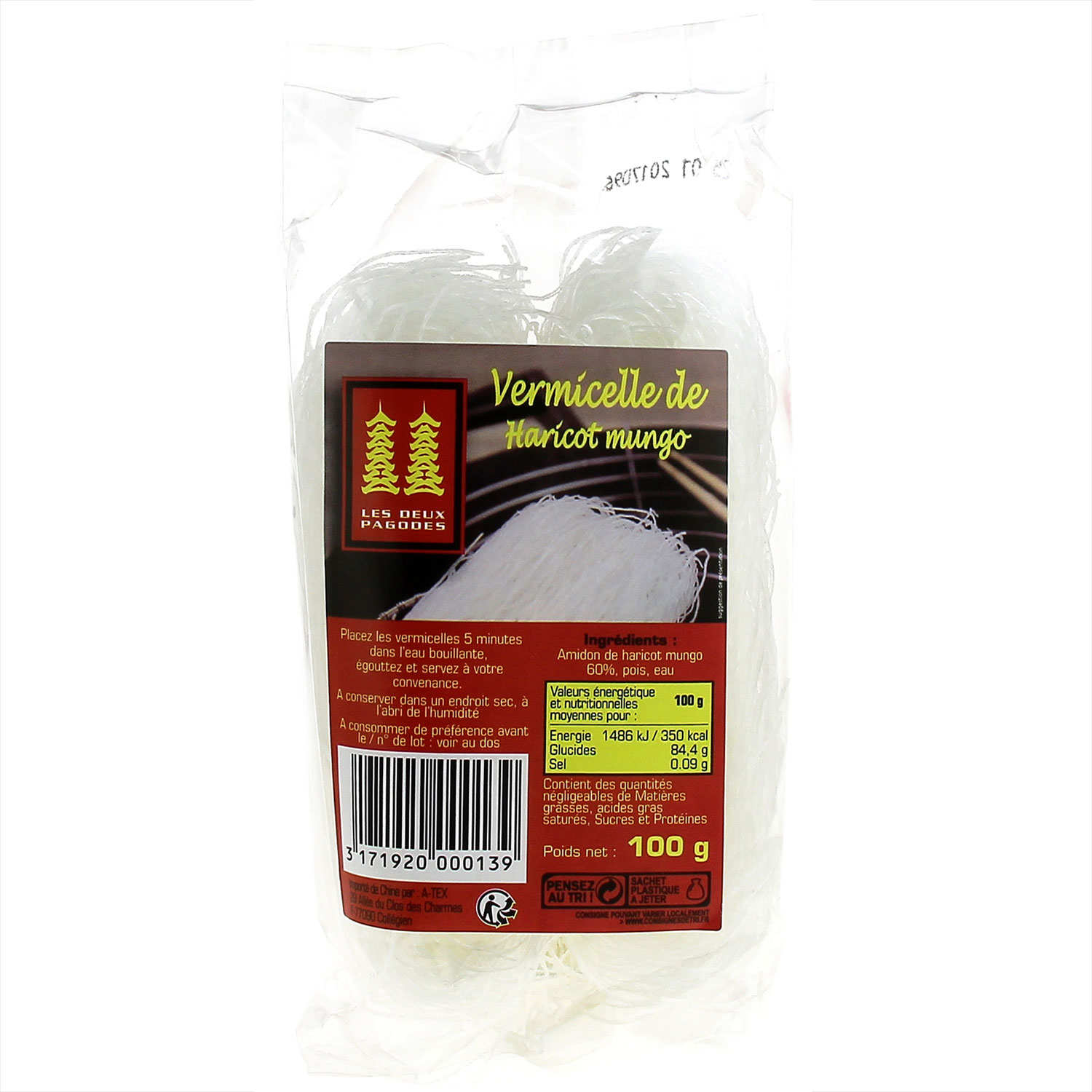 Vermicelles de Haricot Mungo chinois