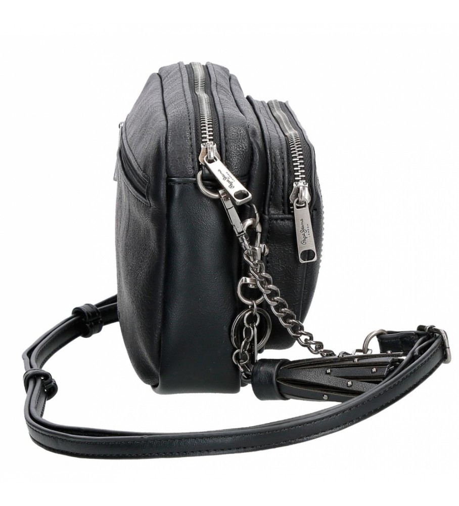 Bolsa de ombro com dois compartimentos Pepe Jeans Donna Black